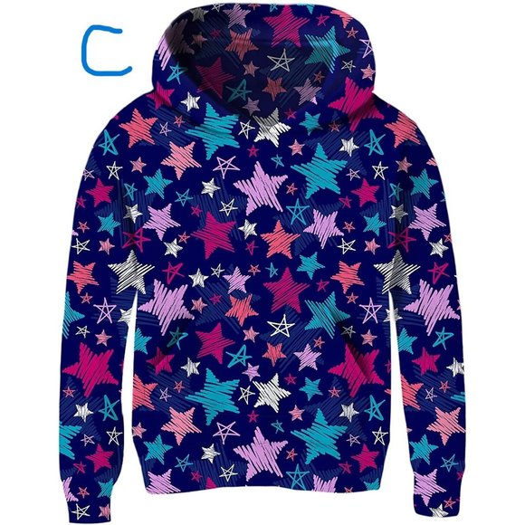 New Pullover Hoodies 3D Graphic Printed Hooded Sweatshirt with Pocket - Picture 3 of 7